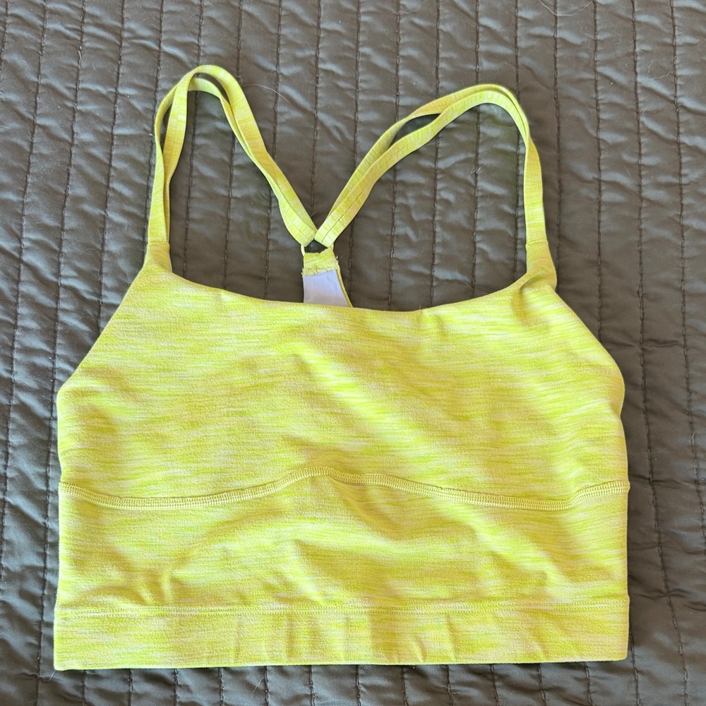 Outdoor Voices Yellow Spacedye Sports Bra